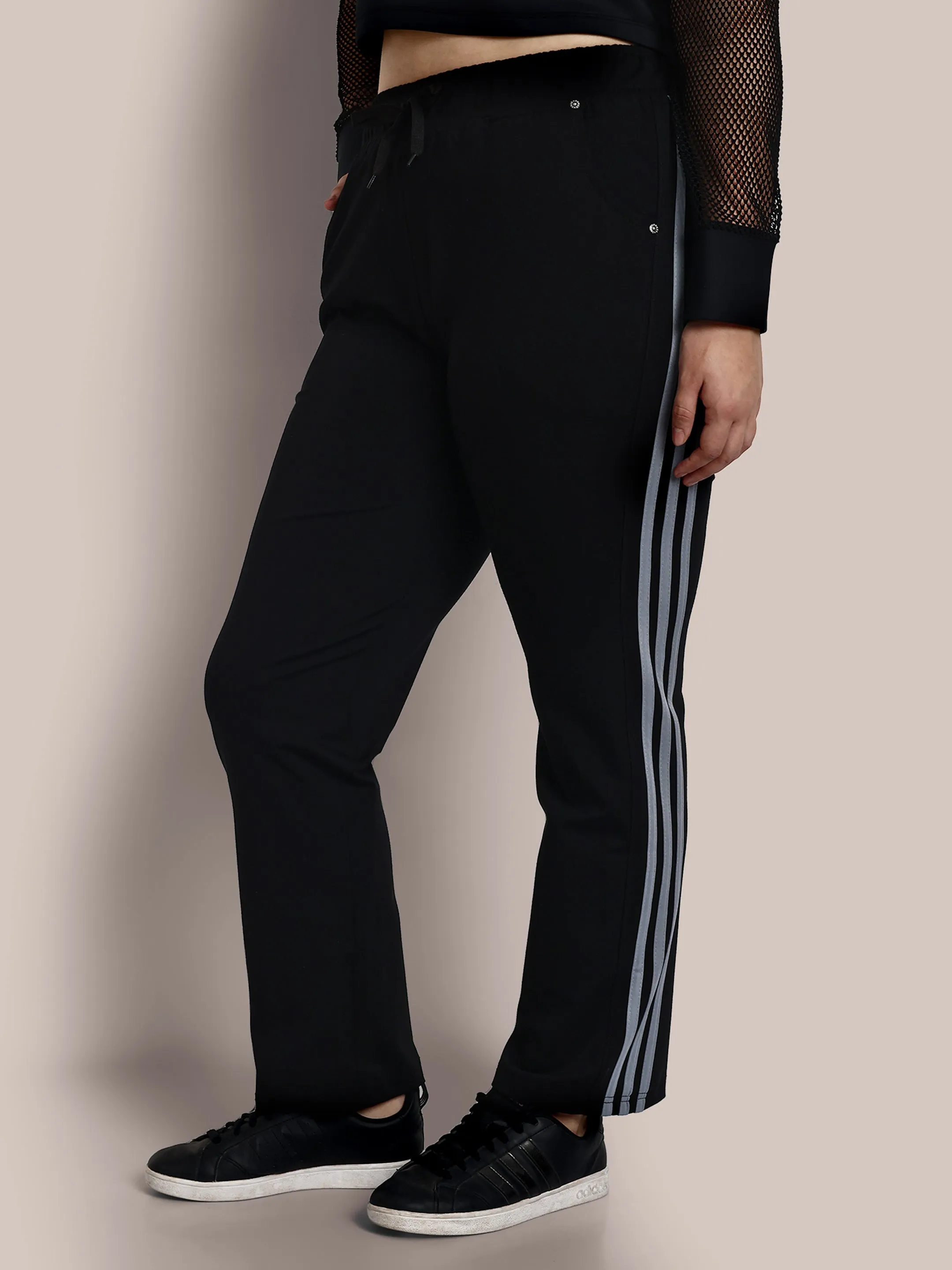 Cotton Rich Side Stripes Joggers Pants