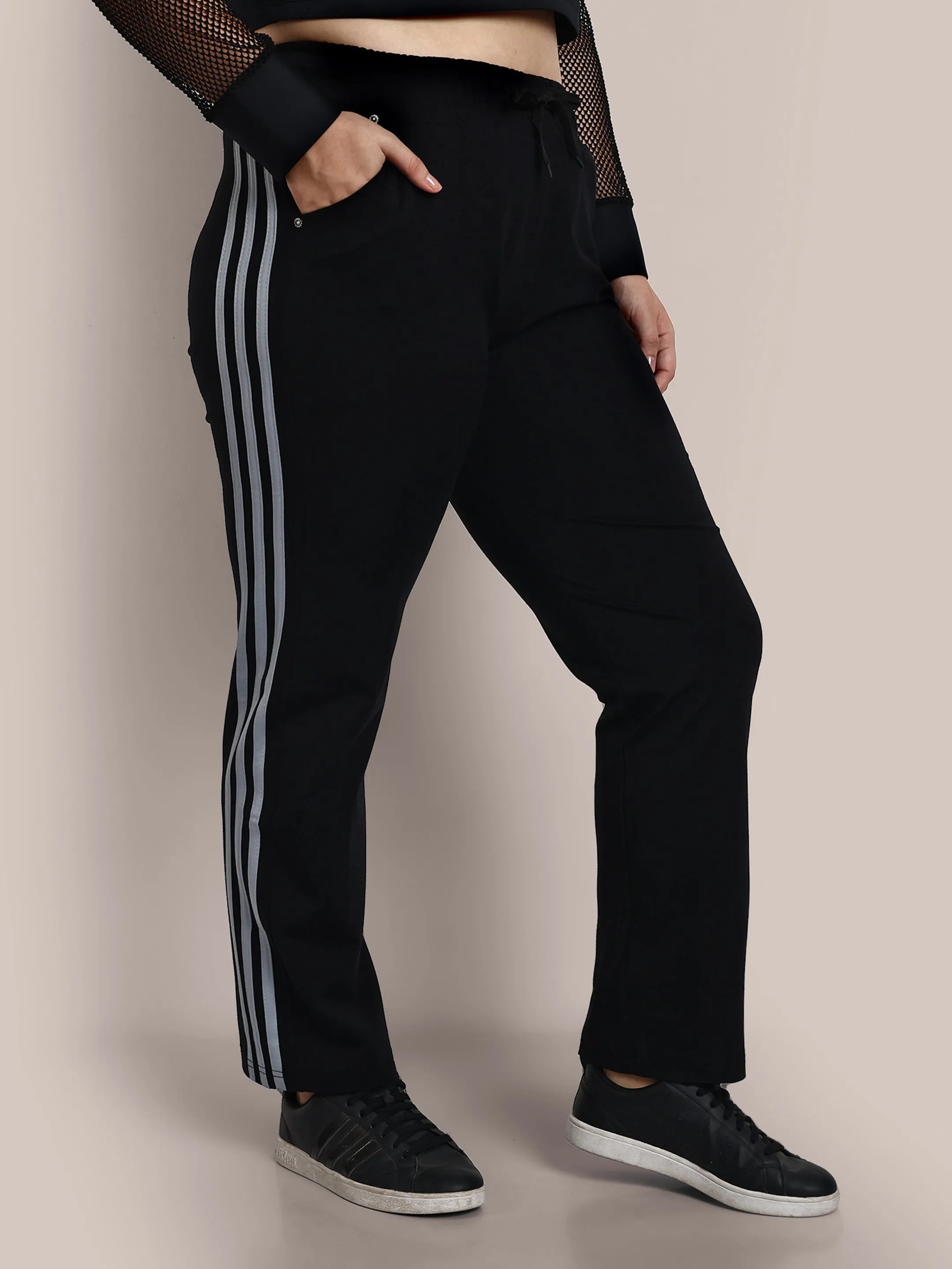 Cotton Rich Side Stripes Joggers Pants