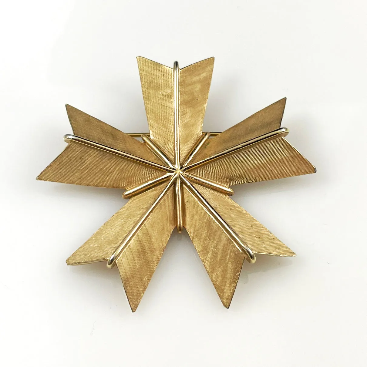 Crown Trifari Maltese Cross Brooch Vintage