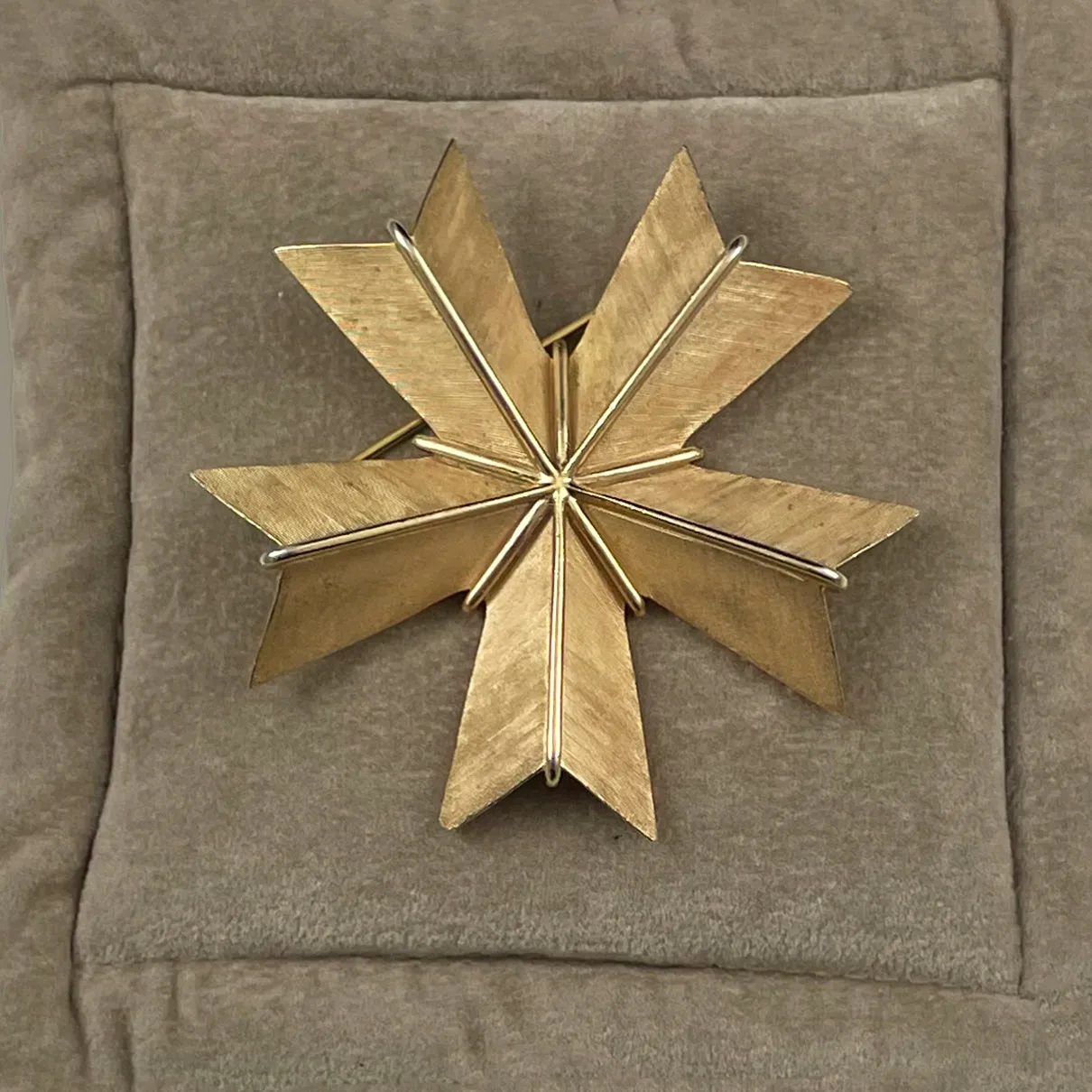 Crown Trifari Maltese Cross Brooch Vintage