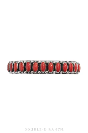 Cuff, Row, Coral, 23 Stone, Hallmark, Contemporary, 3193