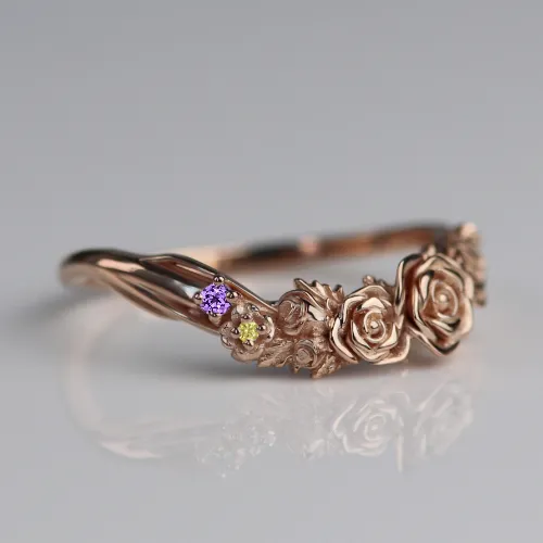 Custom Gold Rose Band  961.00