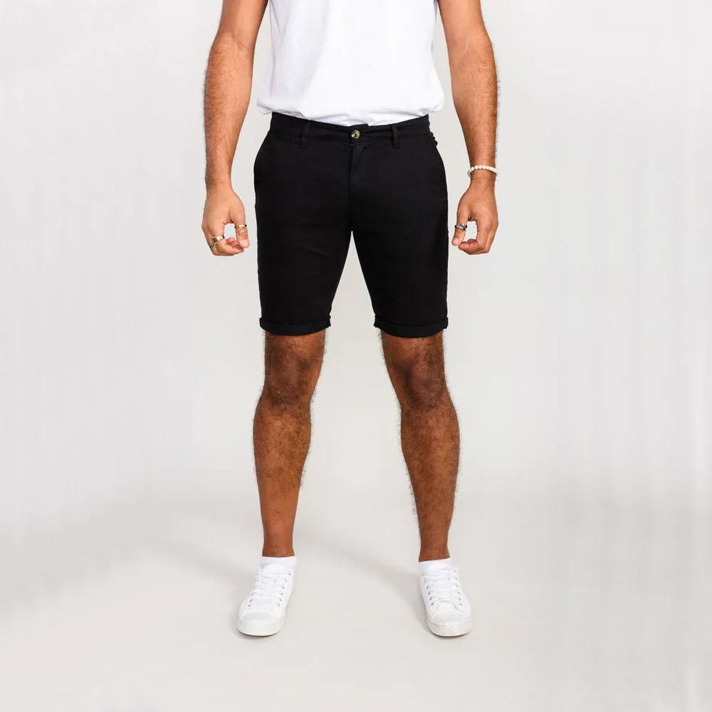 D555 Stretch Chino Shorts - Black