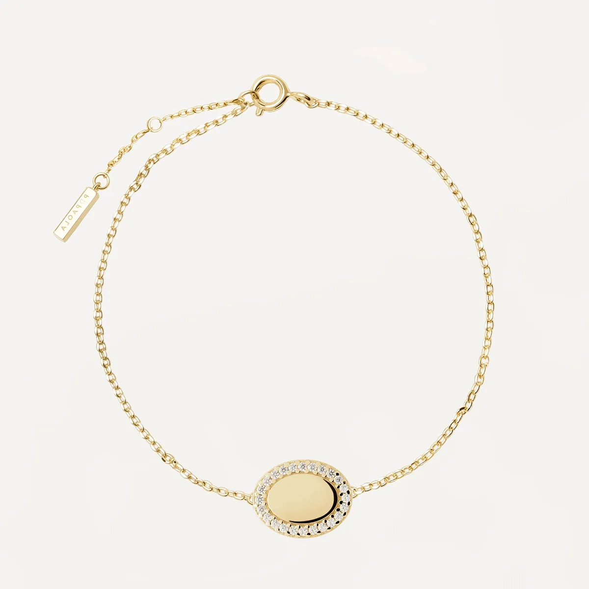 Dainty Initial Bracelet in 14k Gold over Sterling Silver