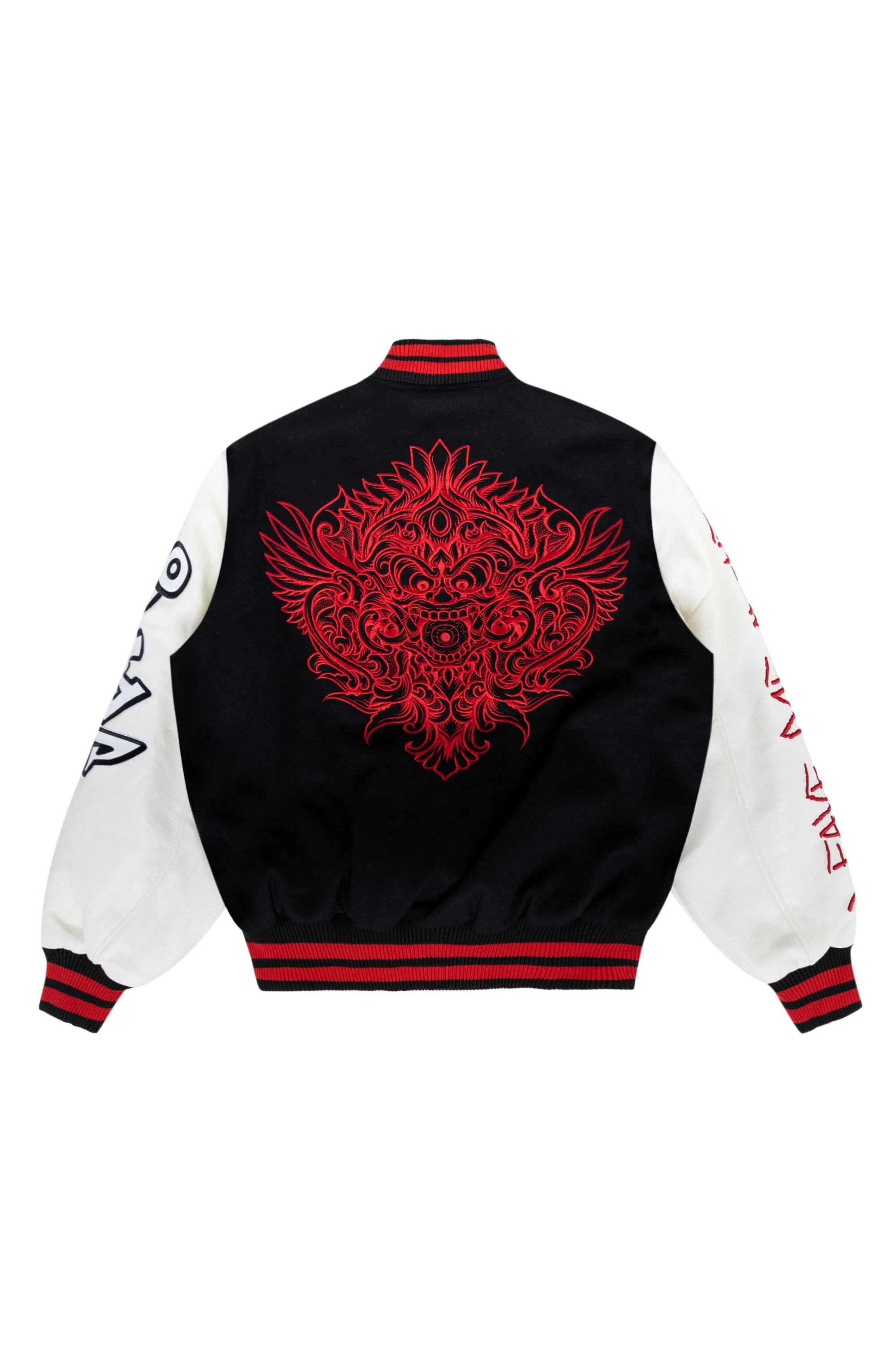 Demon Fashion Varsity Jacket - Black