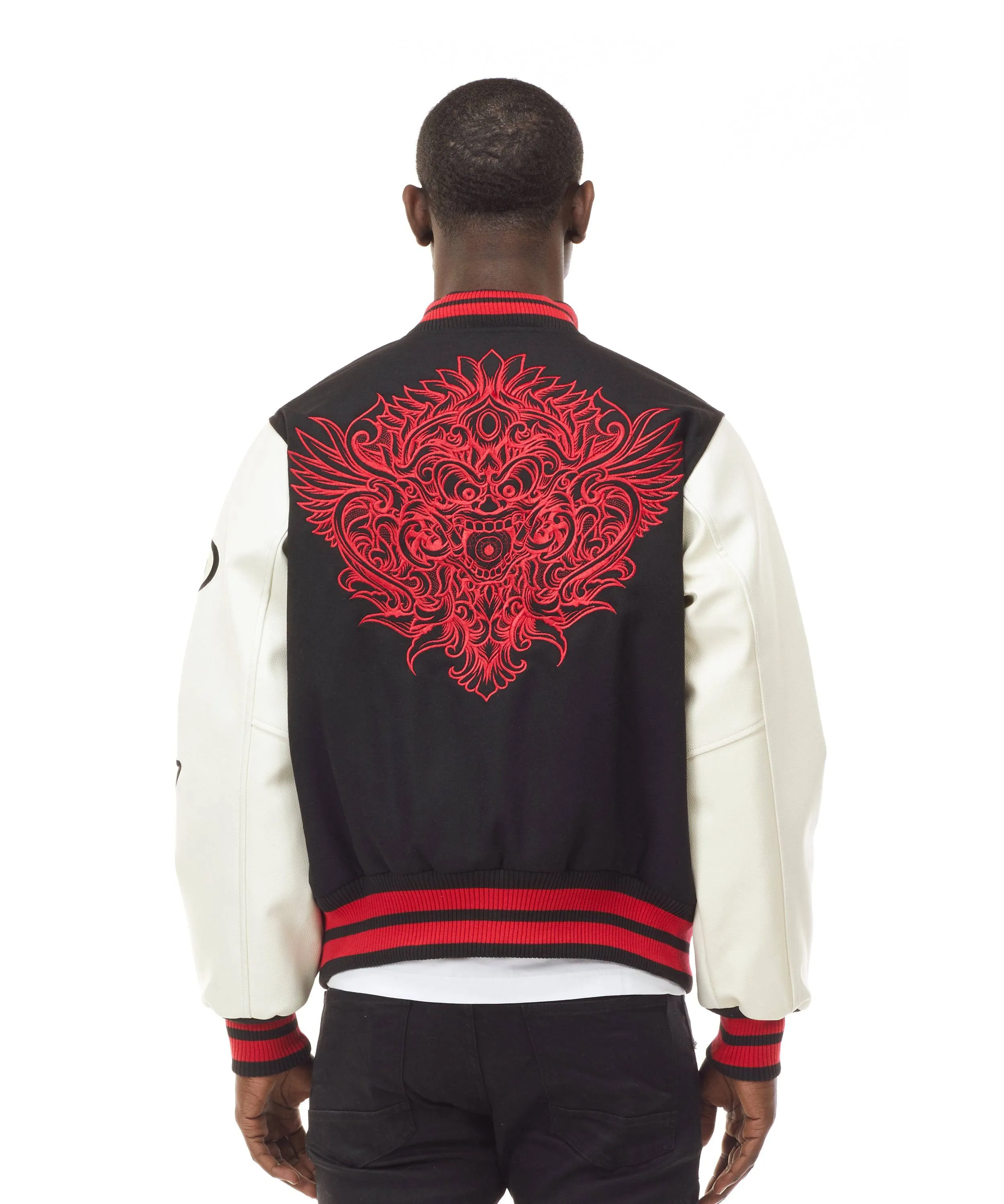 Demon Fashion Varsity Jacket - Black