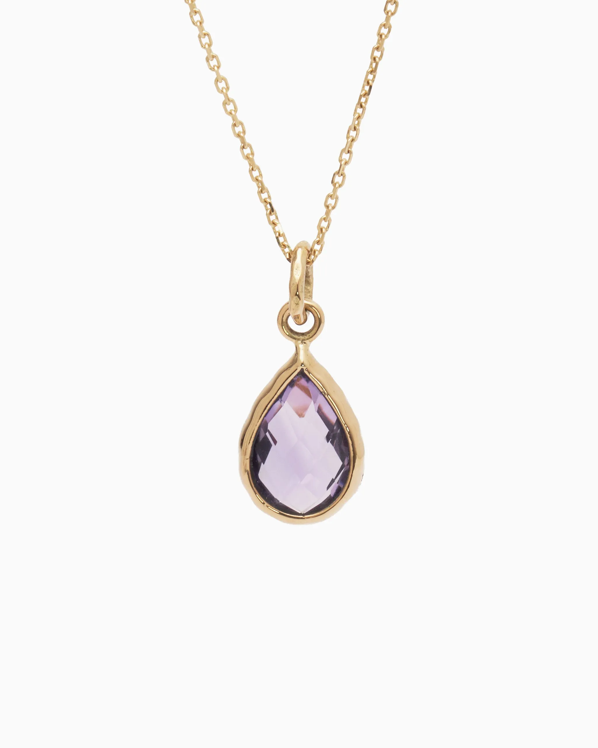 Dewdrop Stone Pendant - Amethyst