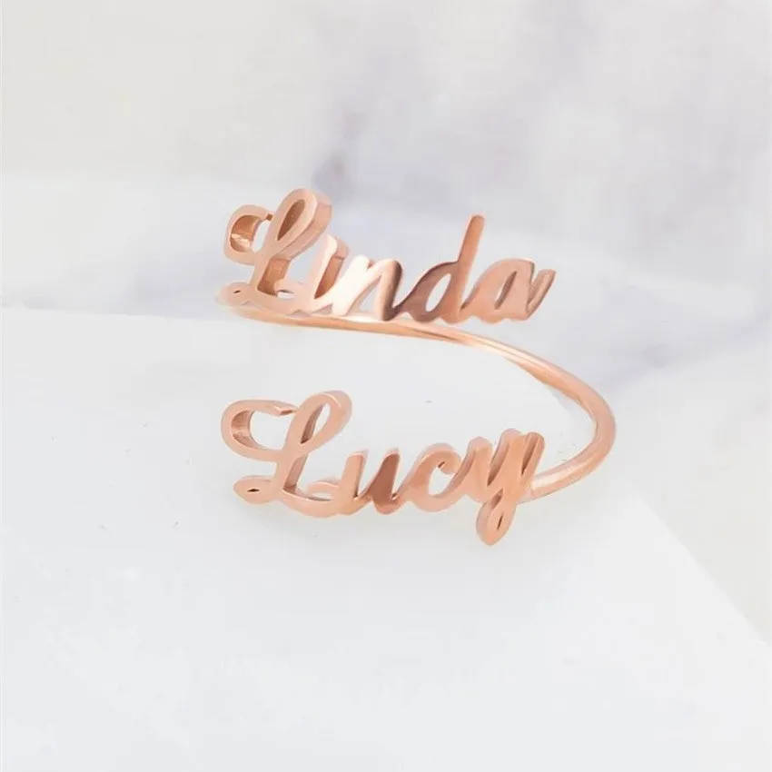 Double Name Ring