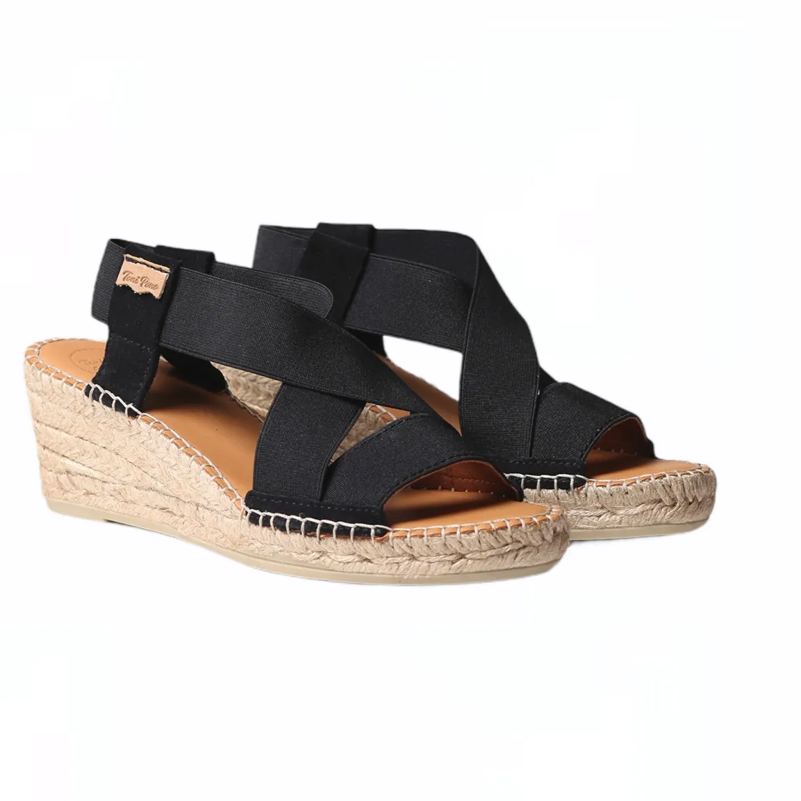 Elastic Fabric Wedge Espadrille for Women - Tina