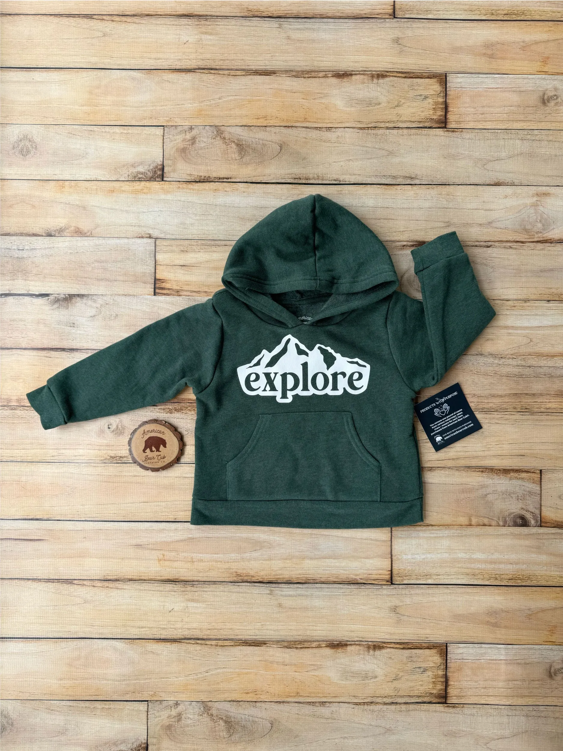 Explore Mountains Toddler   Kids Bella Premium Hoodie