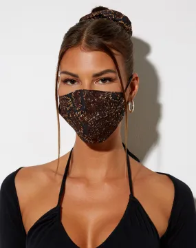 Face Mask in Dark Boa Brown