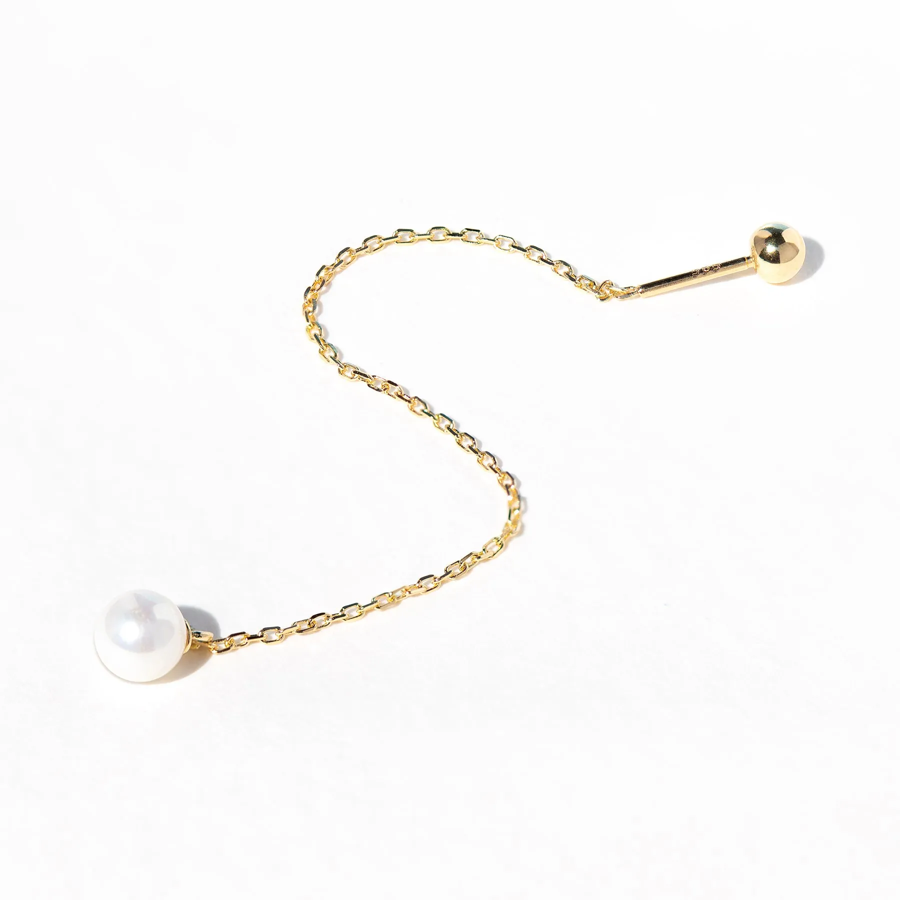 Fine Pearl Threader Earring