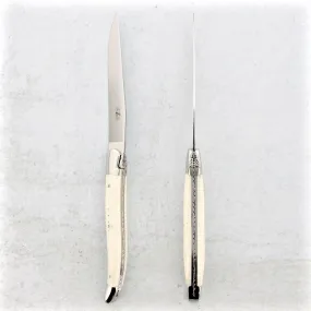 Forge de Laguiole Cattle Bone Handle Steak Knives - Set of 2