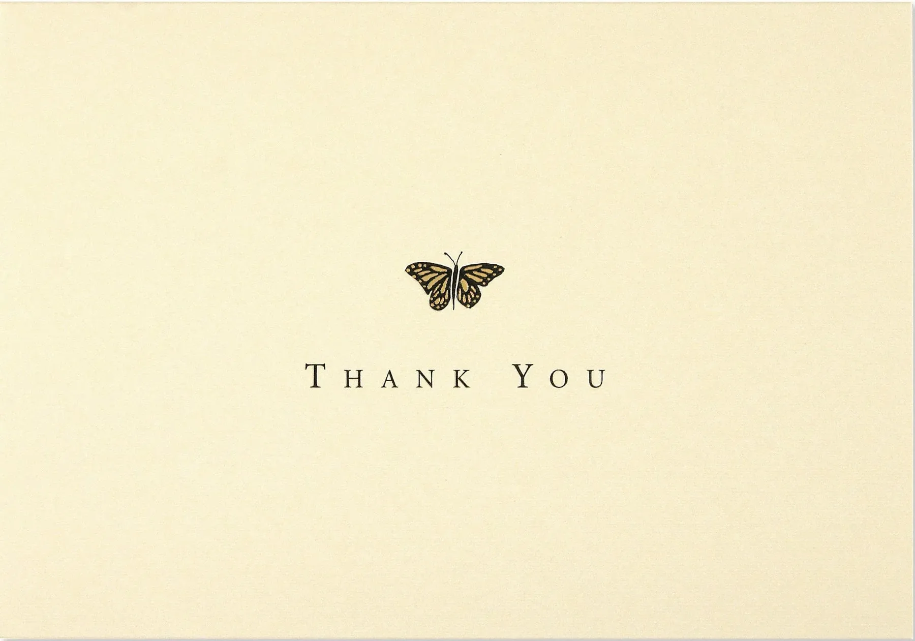 Gold Butterfly Thank You Notes