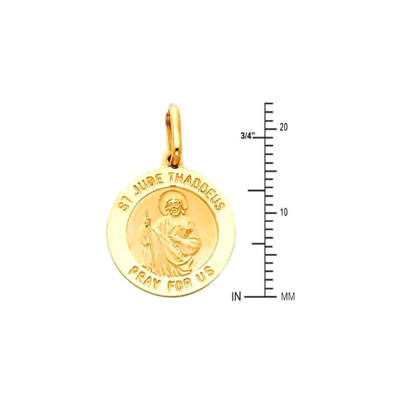 Gold-plated St. Jude Pendant Necklace