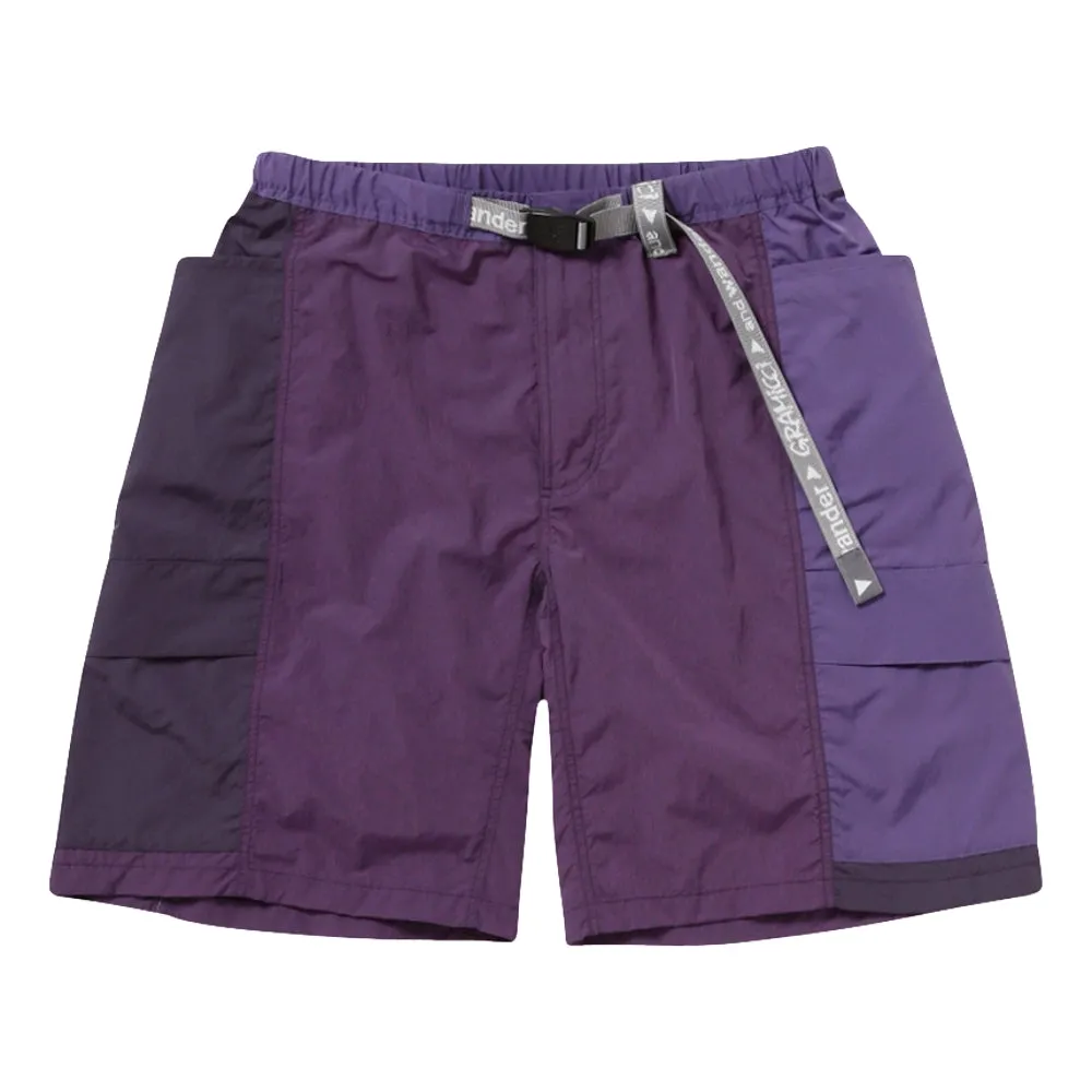 GRAMICCI GRAMICCI x ANDWANDER PATCHWORK WIND SHORT-PURPLE