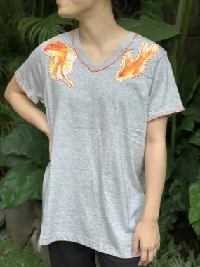 Hand-Painted Shirt (Goldfish)