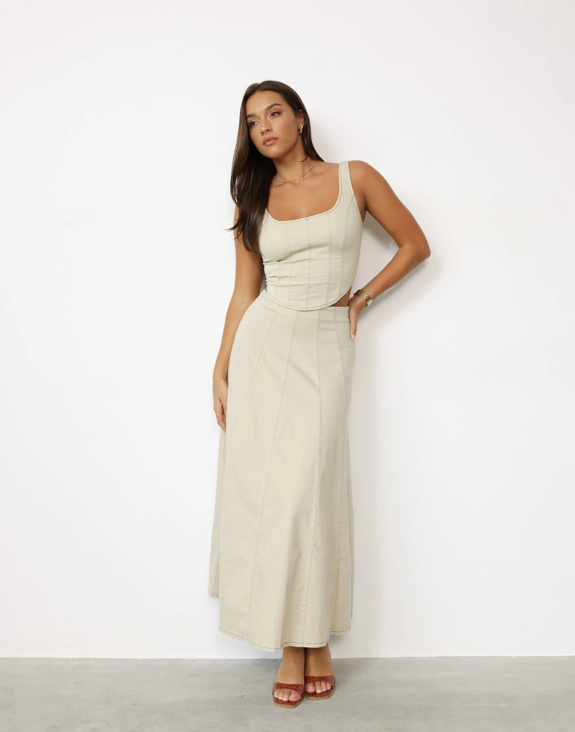 Haylee Maxi Skirt (Oat)