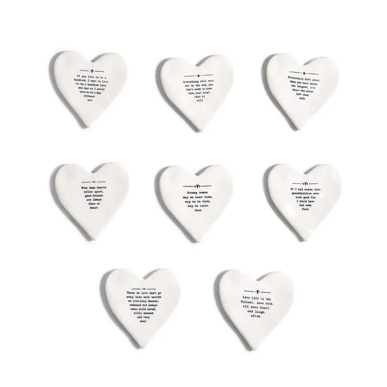 Heart Shape Coasters in Assorted Sentiments