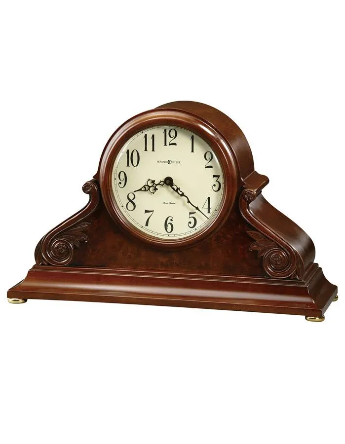 Howard Miller Sophie Chiming Mantel Clock - Americana Cherry - Carved Details