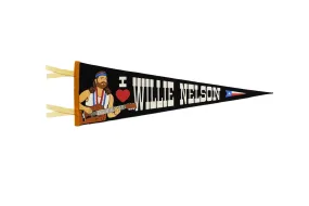 I Heart Willie Nelson Pennant  Willie Nelson X Oxford Pennant