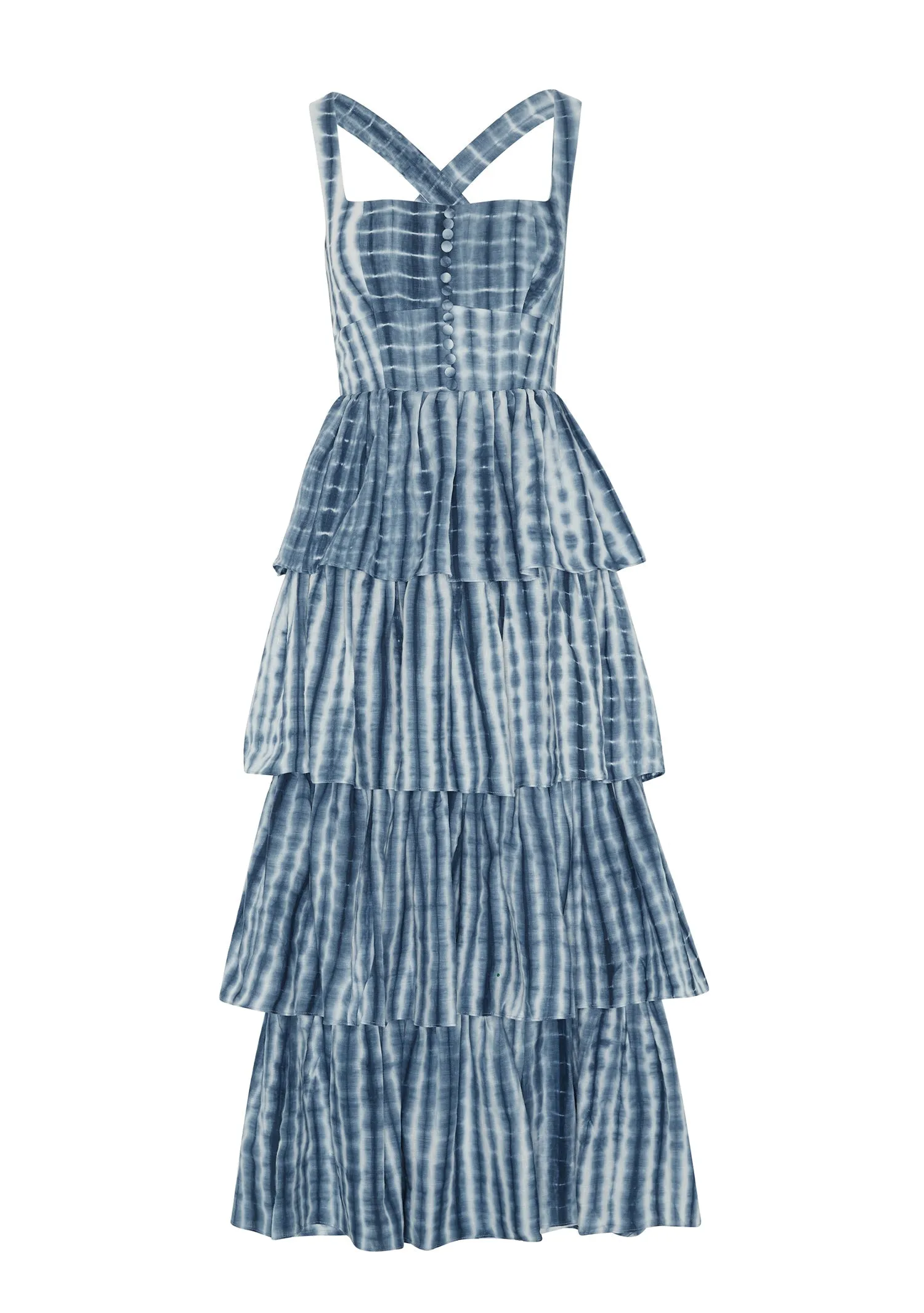 Iman Dress Shibori Blue