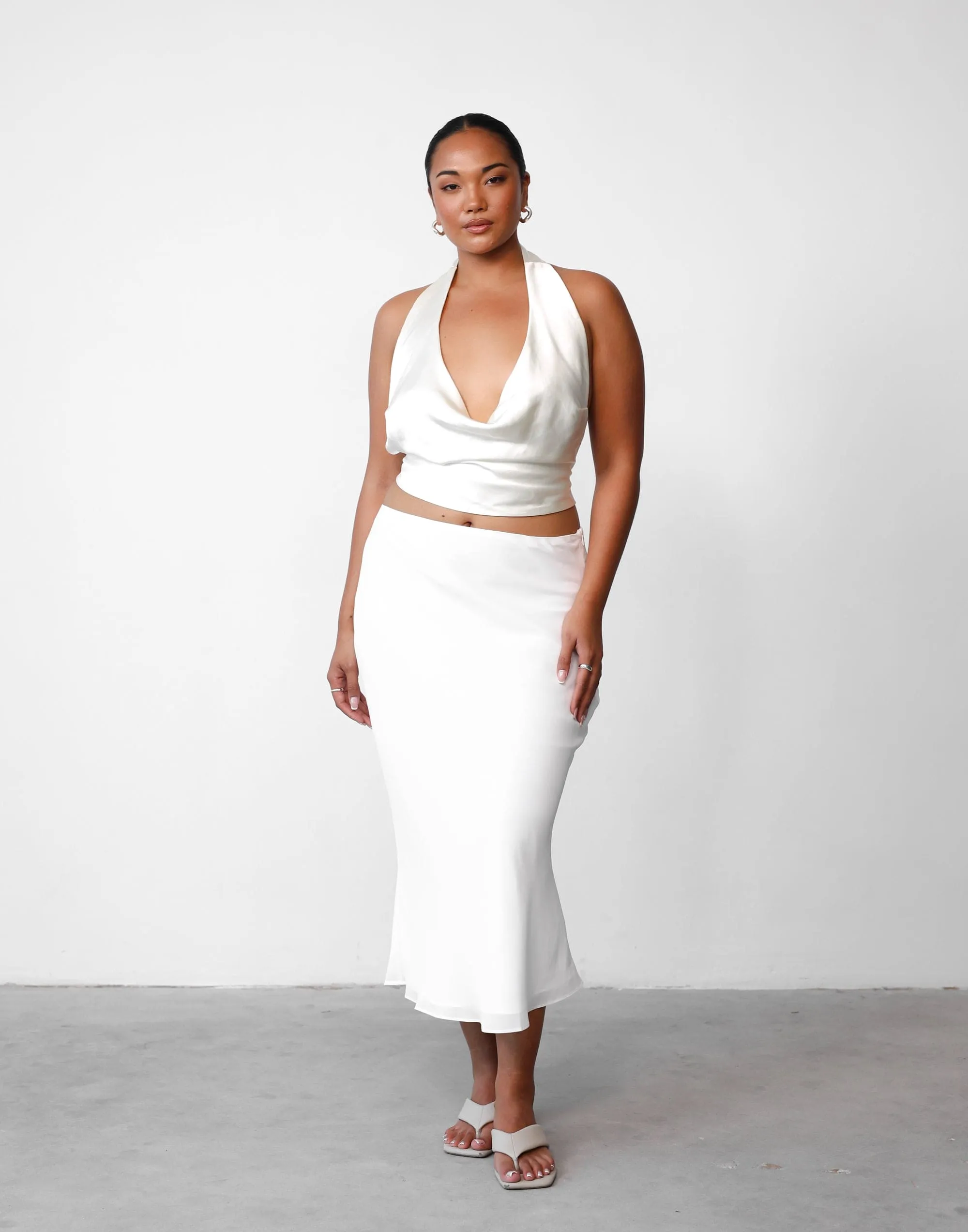 Isla Midi Skirt (White)