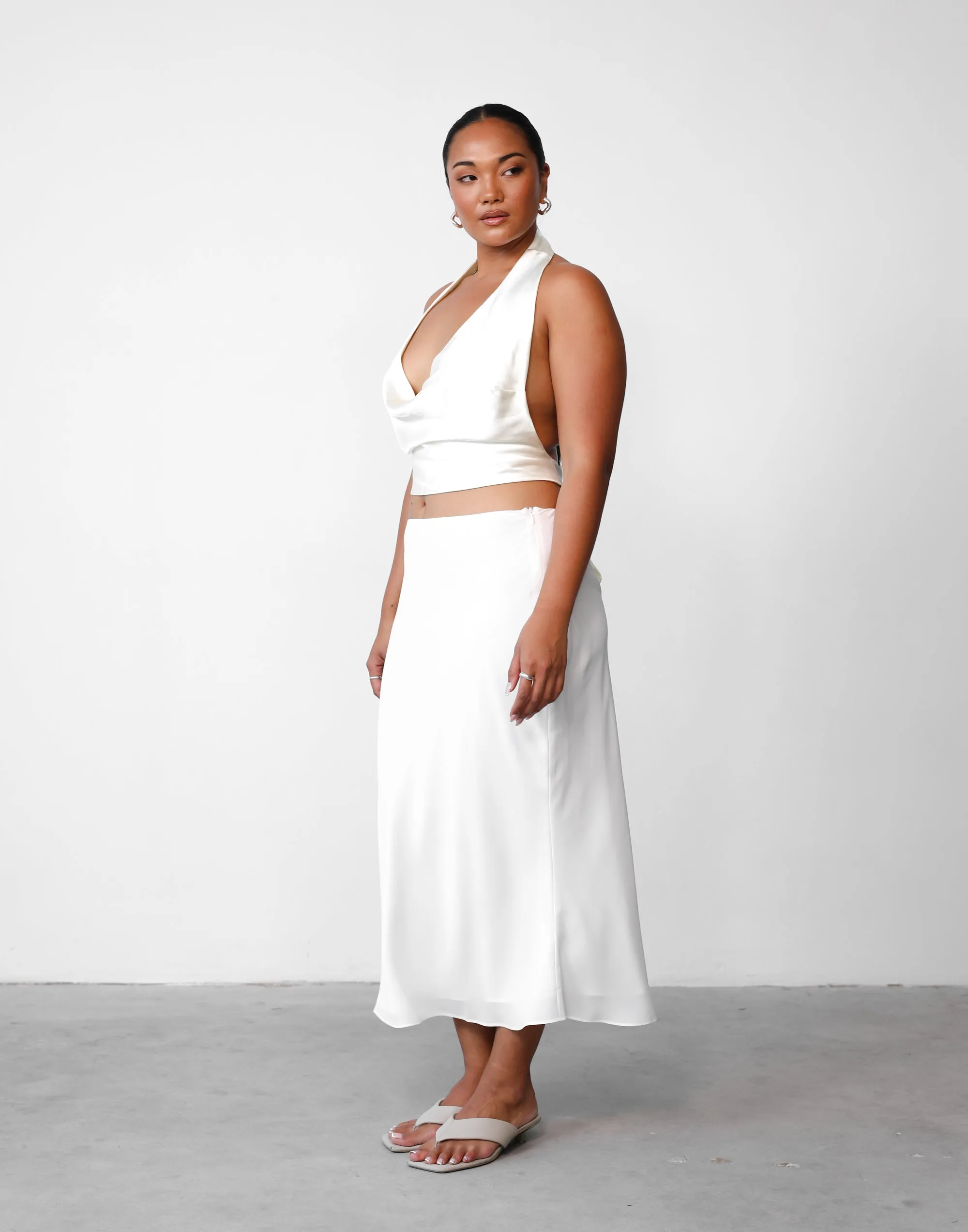 Isla Midi Skirt (White)