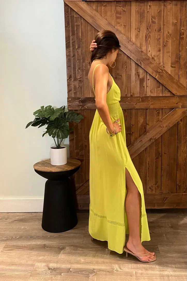 Jasper Dress / Solid Lime