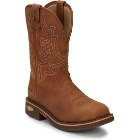 Justin Men's Resistor 11 Nano Comp Toe Western Work Boot -Brown- CR4016