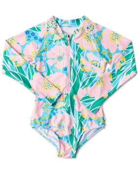 Kip & Co | Tumbling Flowers Long Sleeve Bathers