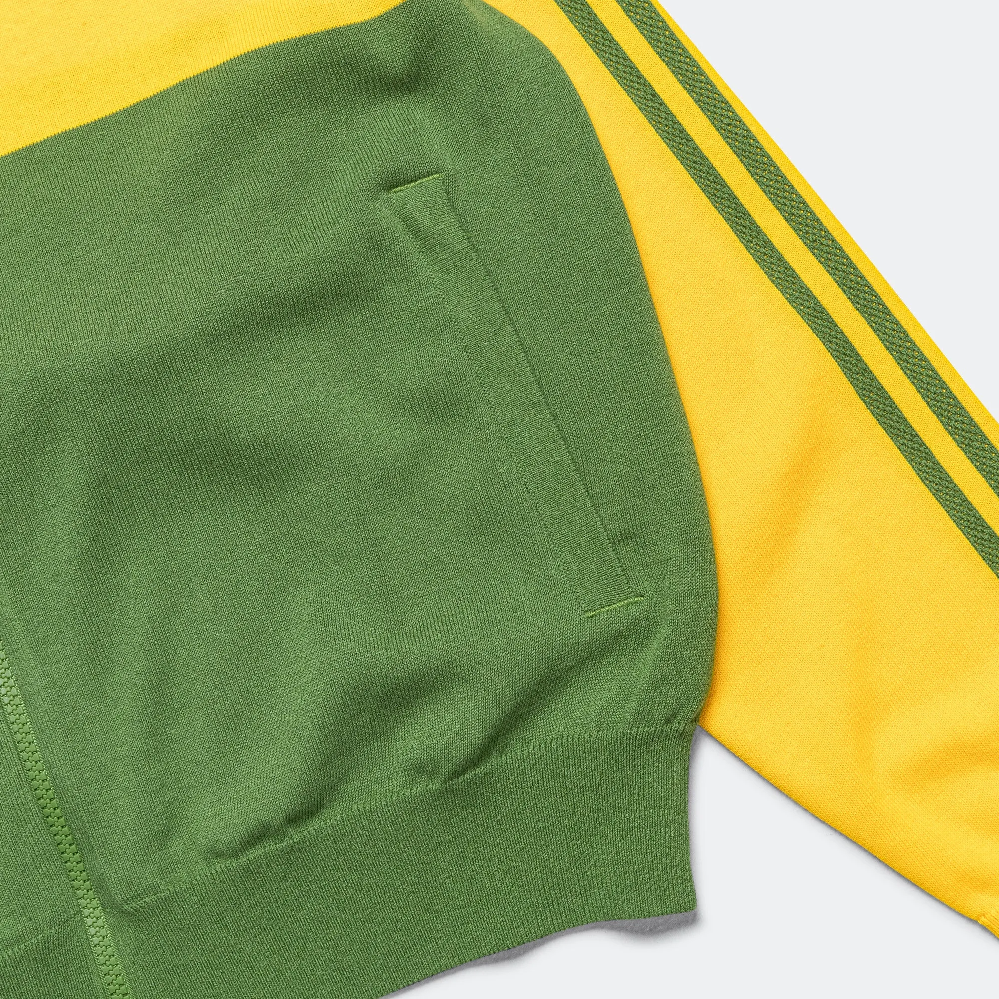 Knit Track Top x Wales Bonner - Bold Gold/Crew Green