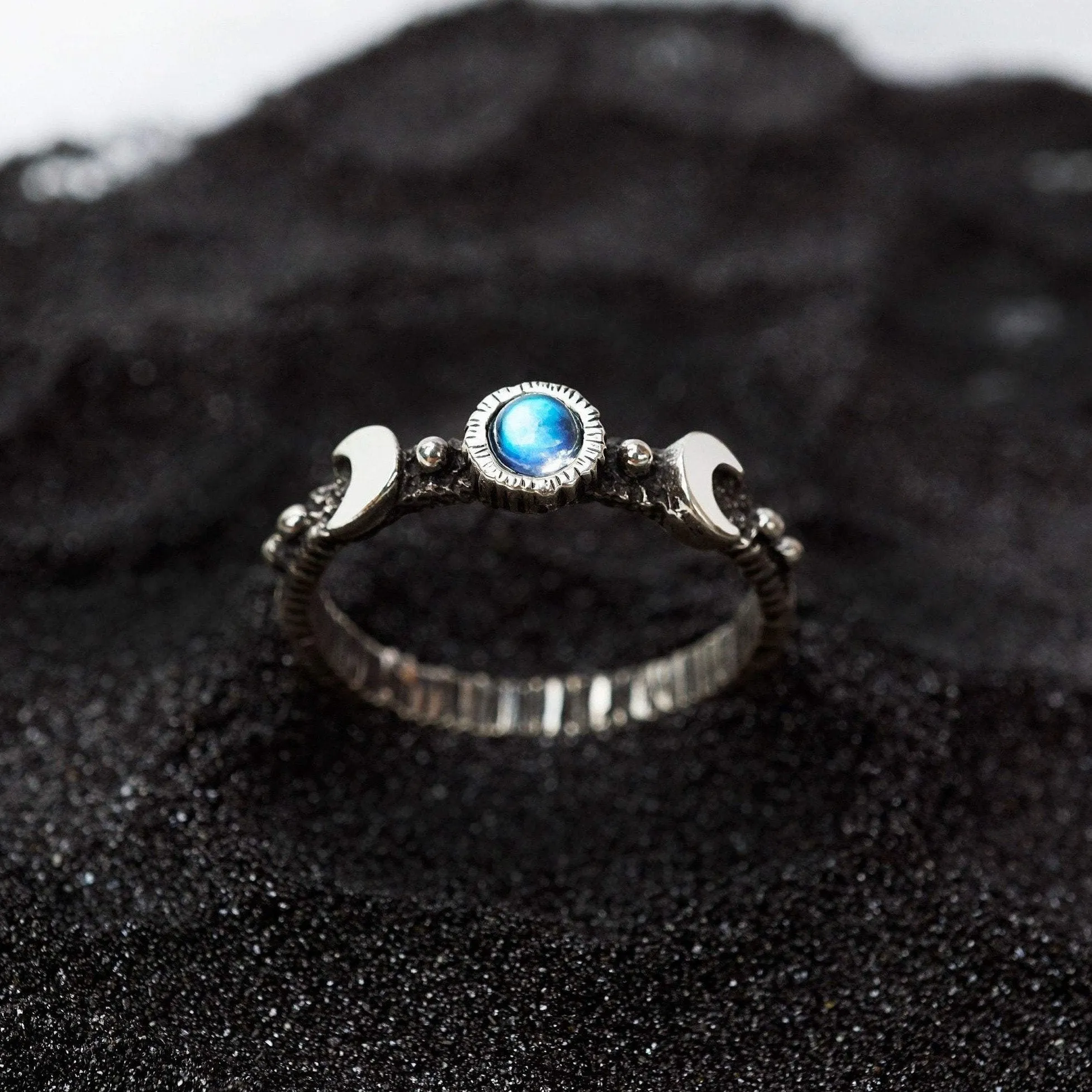 LALUNA | Moonstone silver ring | ready to ship /US