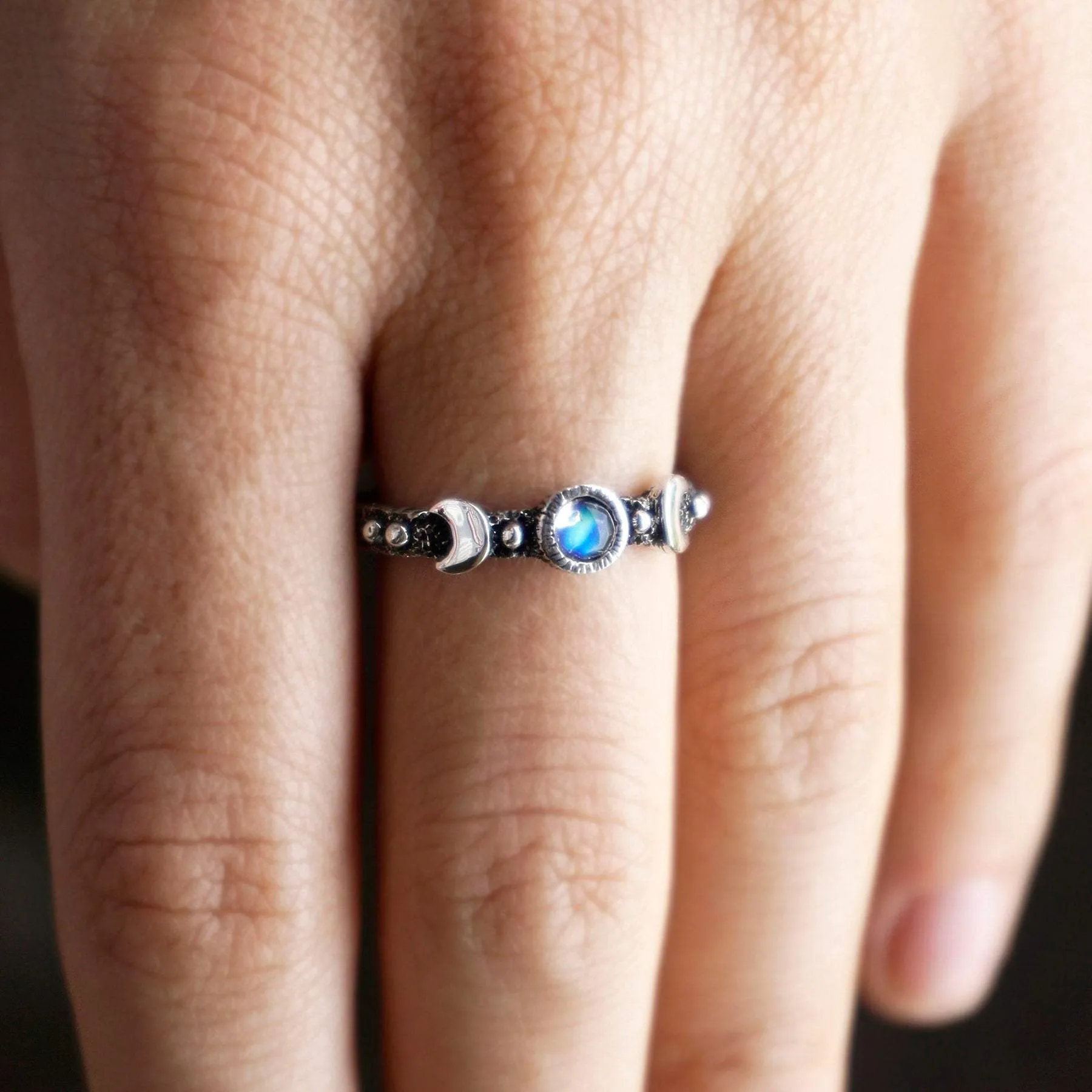 LALUNA | Moonstone silver ring | ready to ship /US