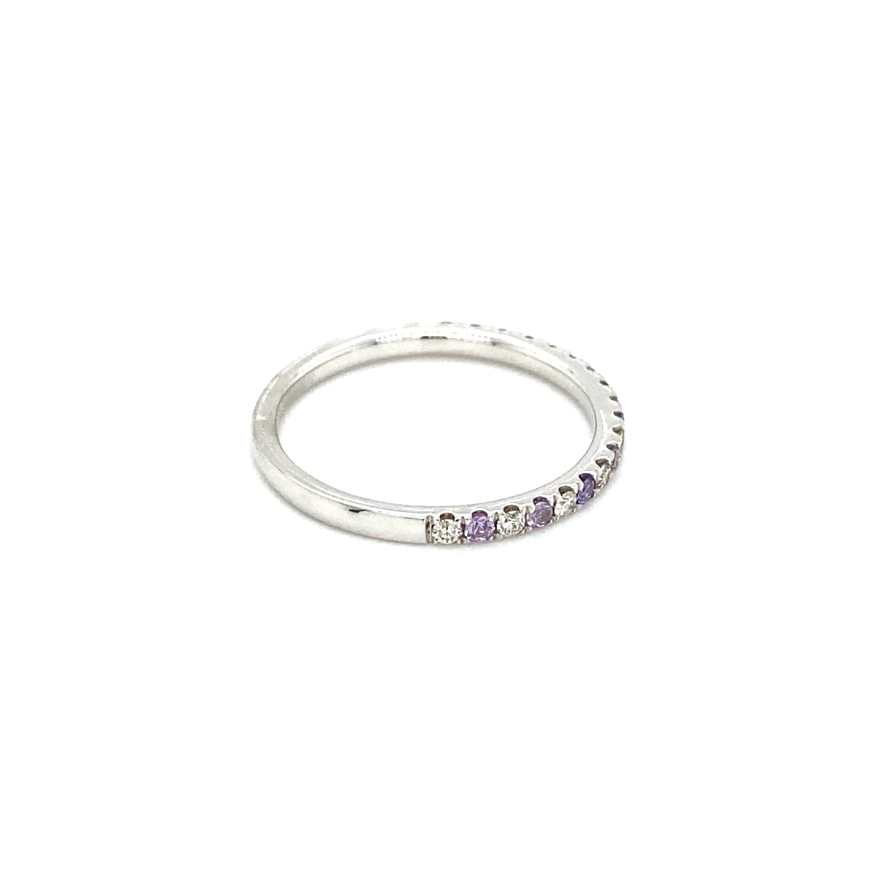 Lavender Sapphire and Diamond Band