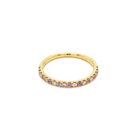 Lavender Sapphire and Diamond Band