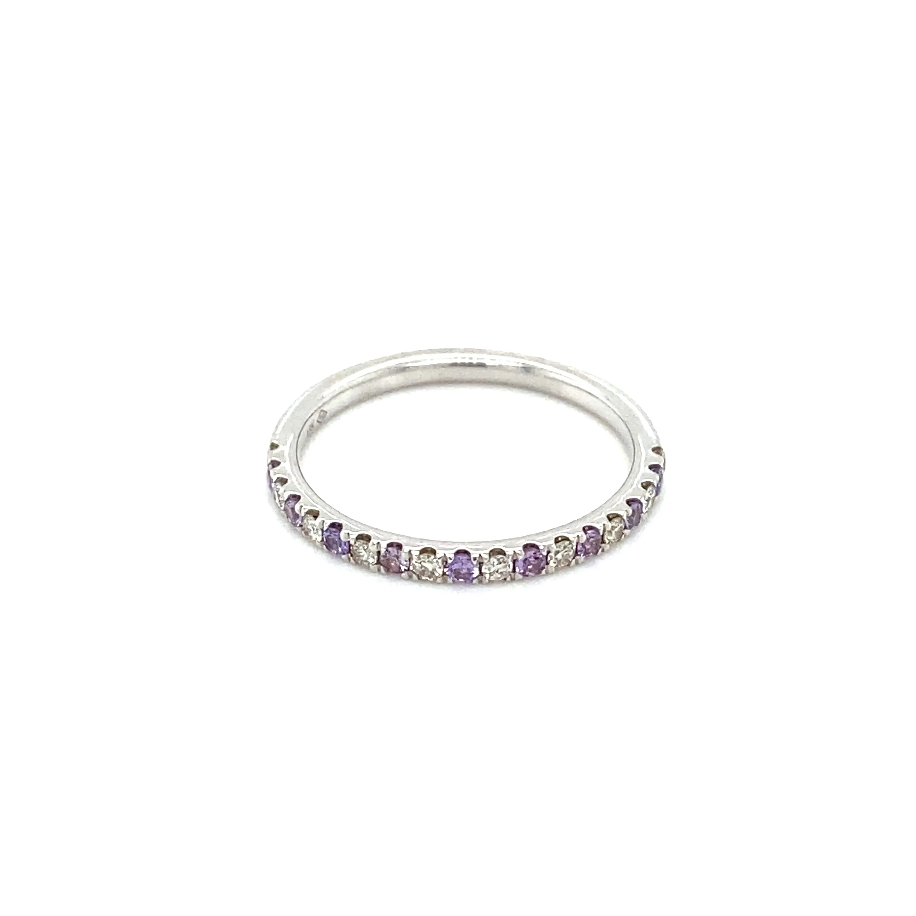 Lavender Sapphire and Diamond Band