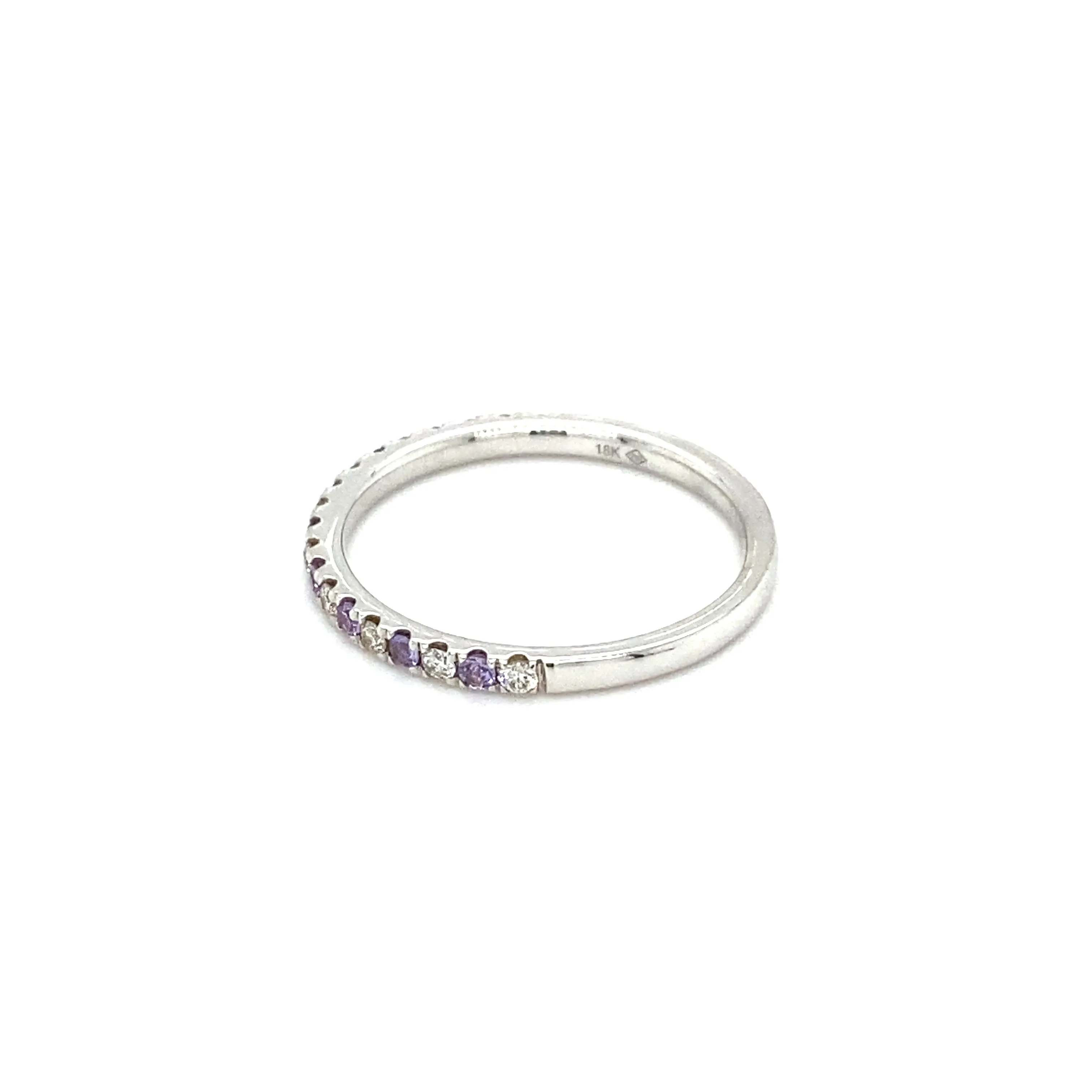 Lavender Sapphire and Diamond Band