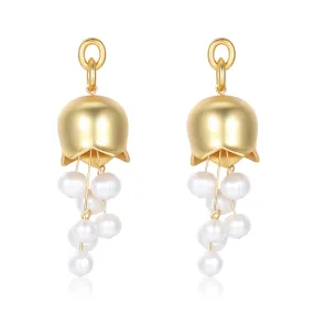 Lily of the valley pearl earrings