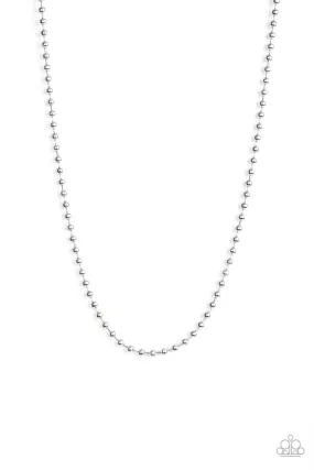 Mardi Gras Madness - Silver Paparazzi Urban Necklace