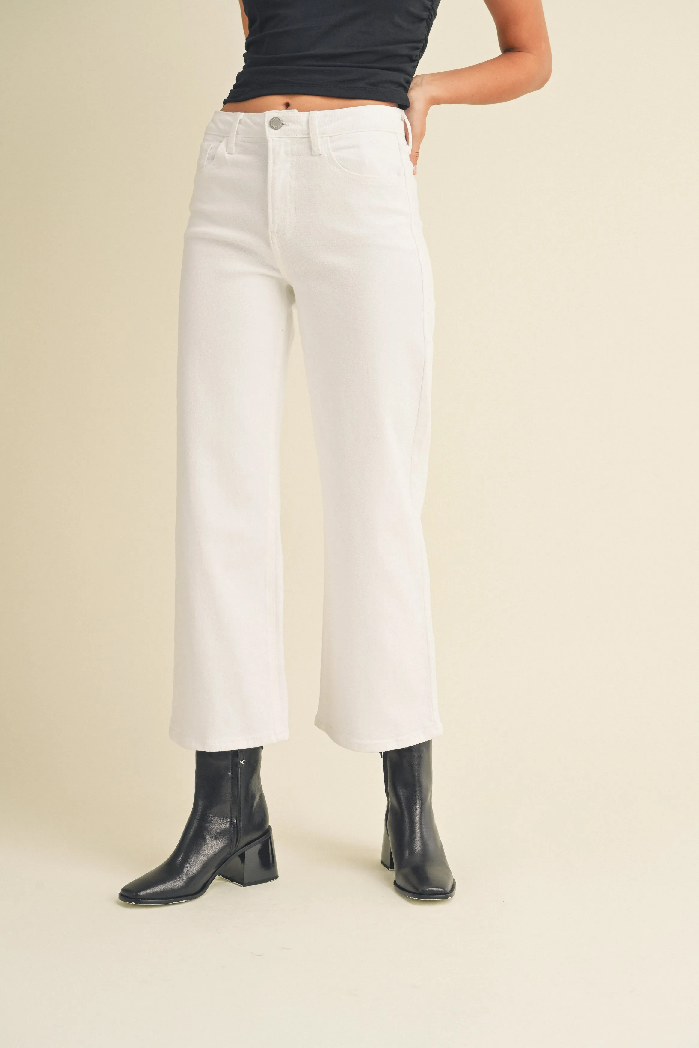 Marian Wide Leg Jeans White