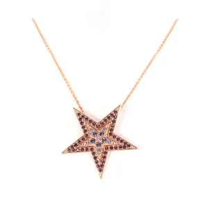 Mariana  Lrg Purple Tone Star Necklace