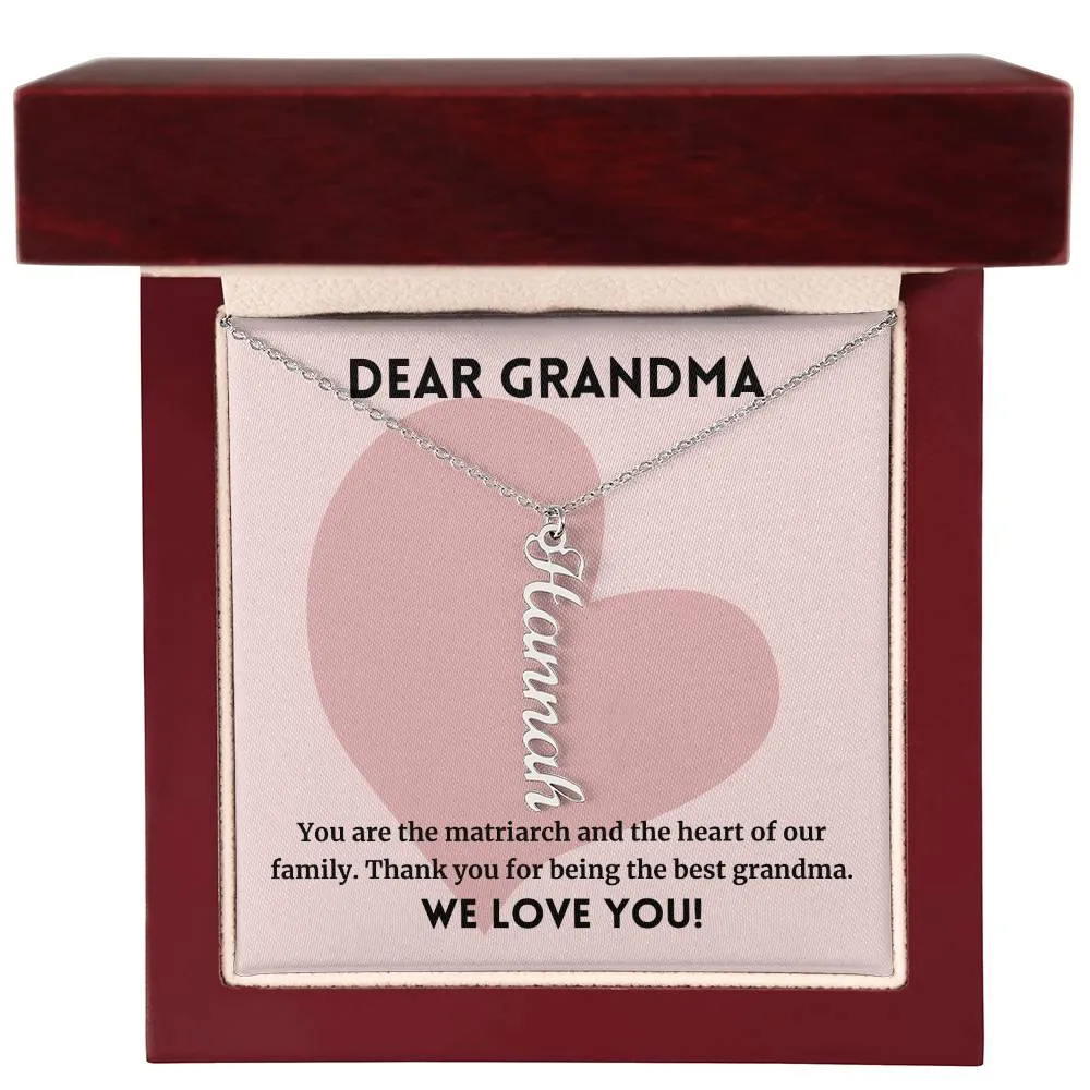 Matriarch Of The Family, To Grandma Gift, Custom Multi Grandchildren Name Necklace