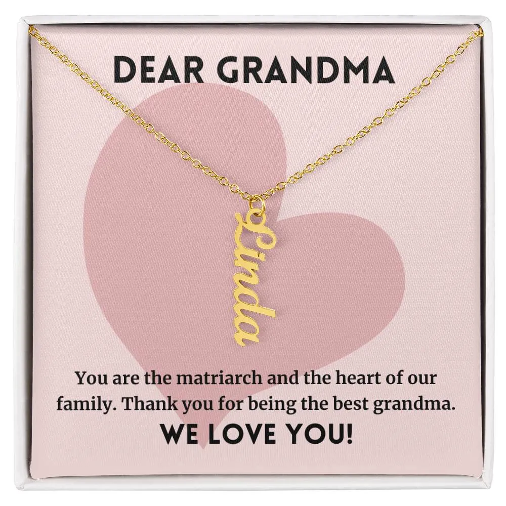 Matriarch Of The Family, To Grandma Gift, Custom Multi Grandchildren Name Necklace