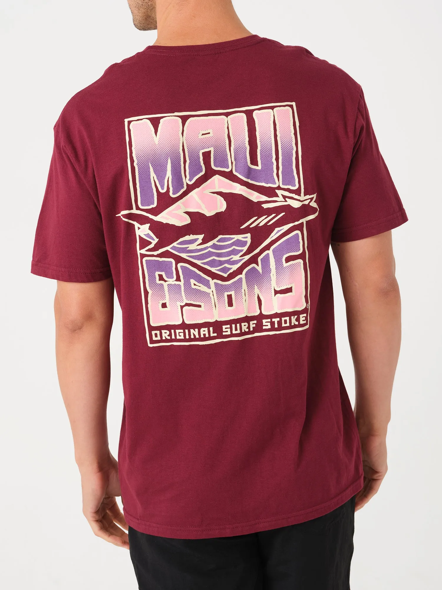 Maui Stoke T-Shirt in Maroon