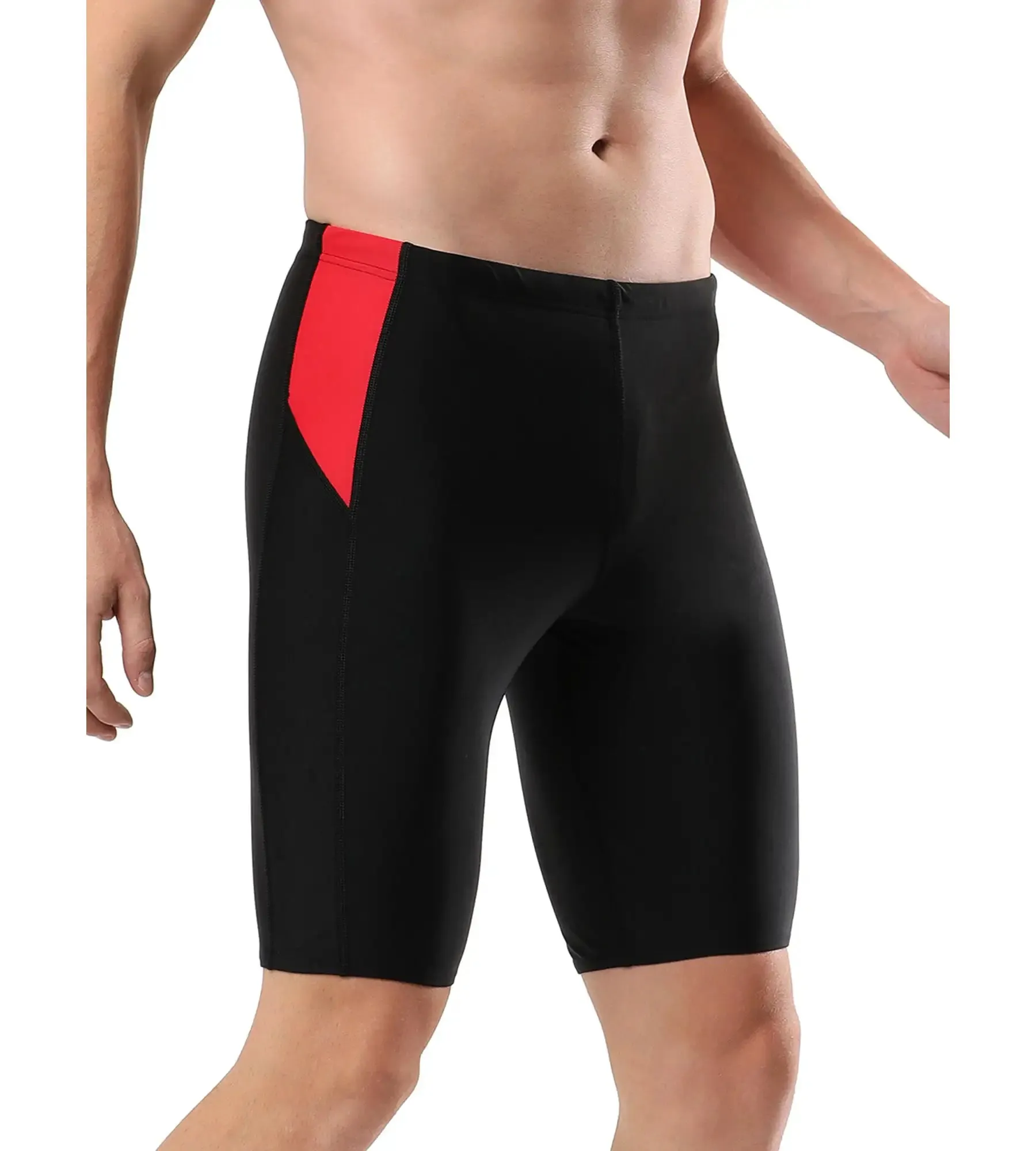 Men's Endurance Dive Jammer - Black & Fed Red