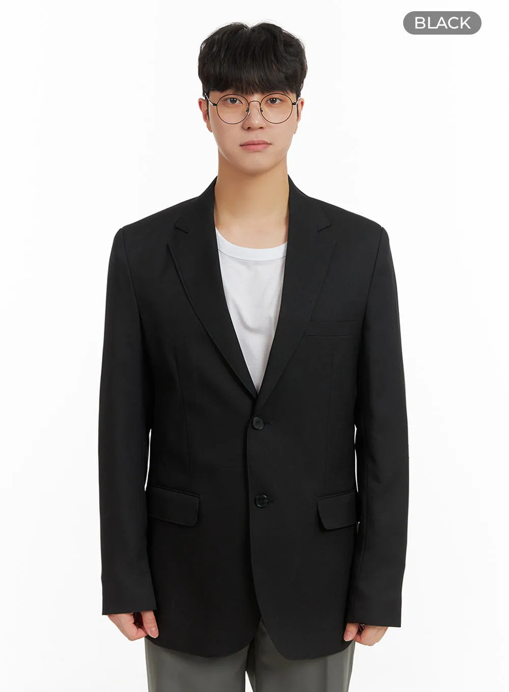 Men's Solid Blazer IA402