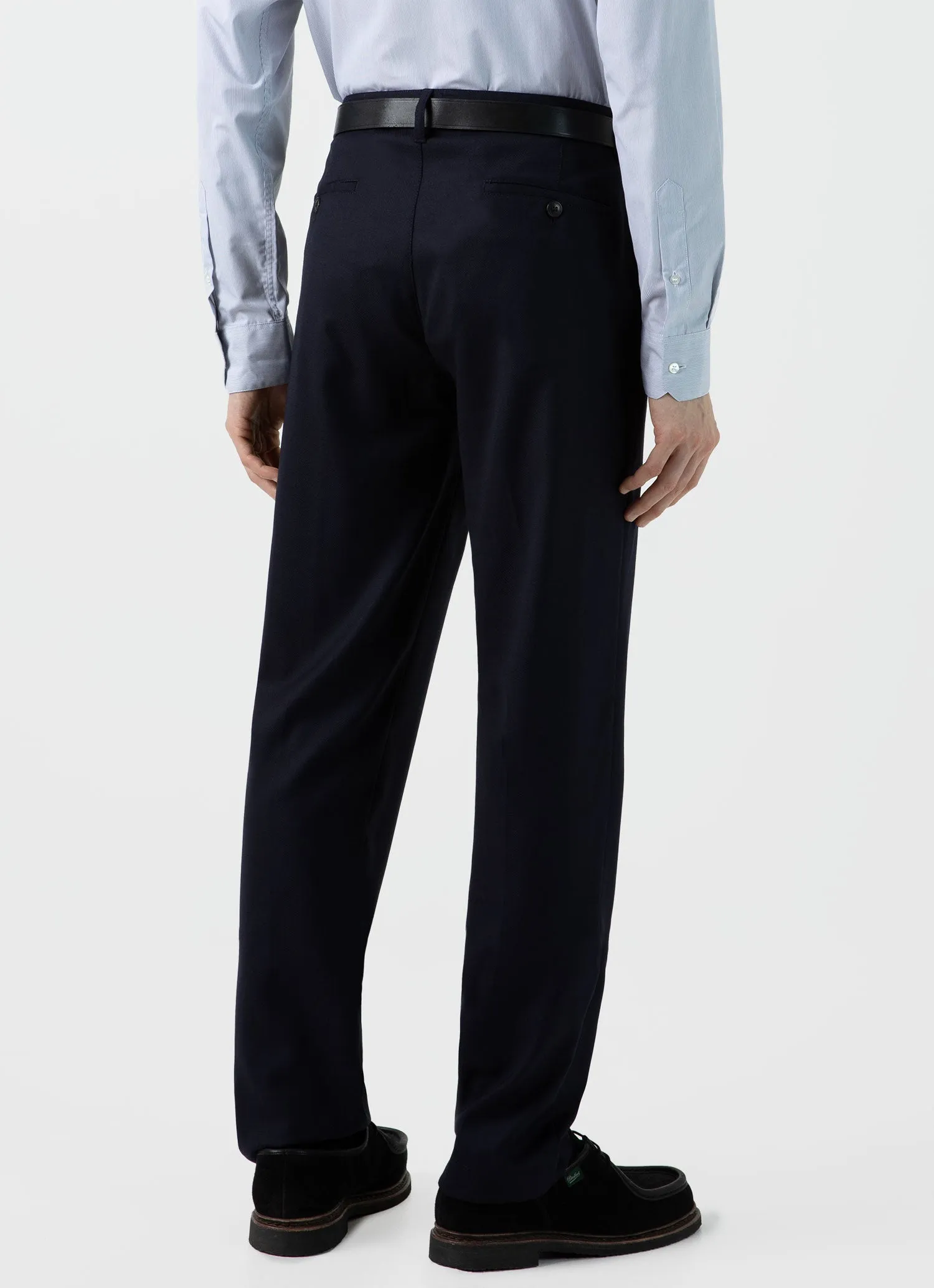 Men's Travel Wool Trouser in Navy