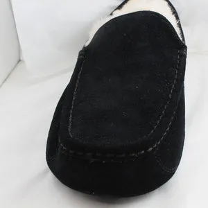 Mens UGG Ascot Slipper Black Suede New