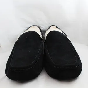 Mens UGG Ascot Slipper Black Suede New